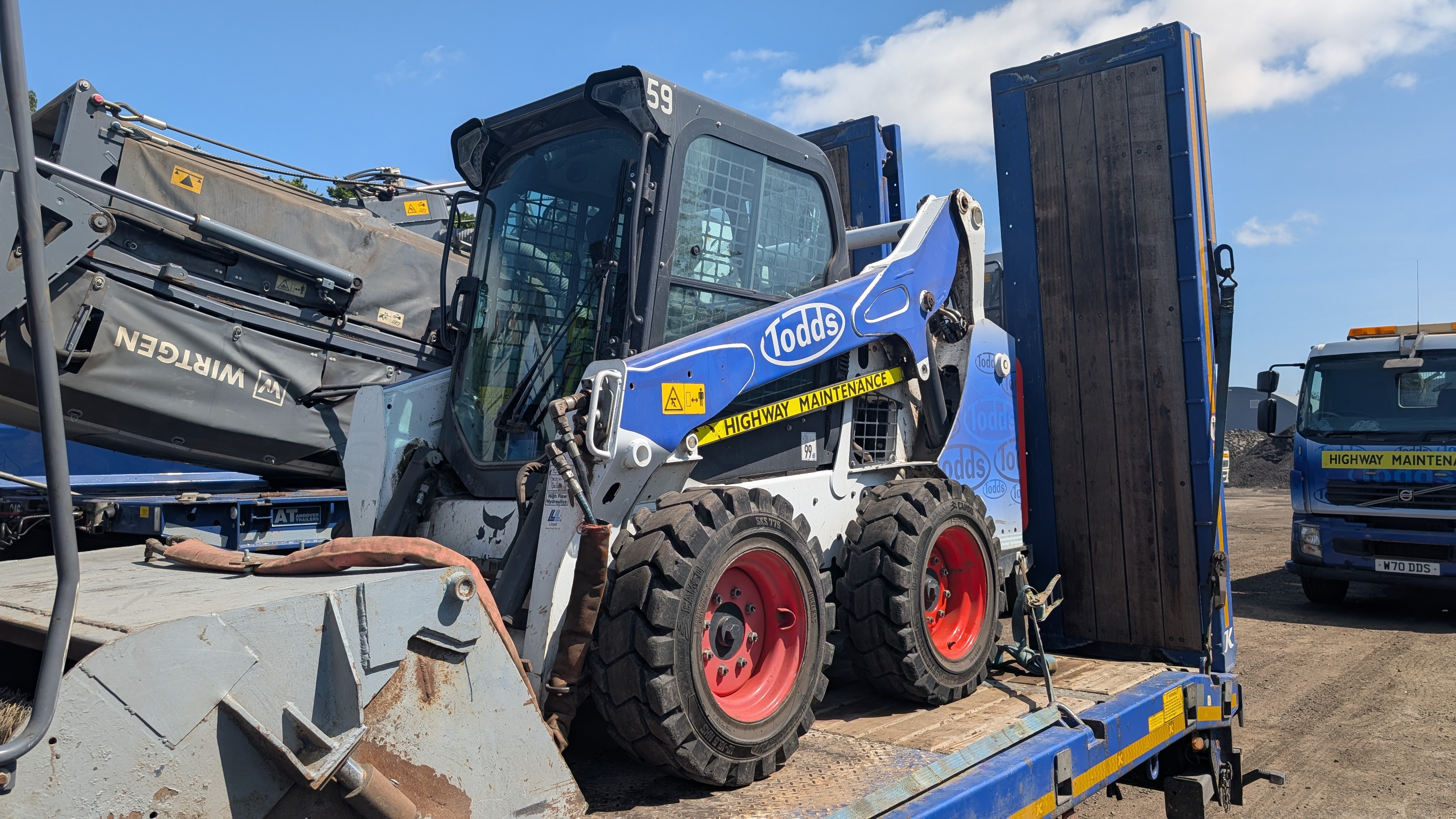 Bobcat and plant equipment on site